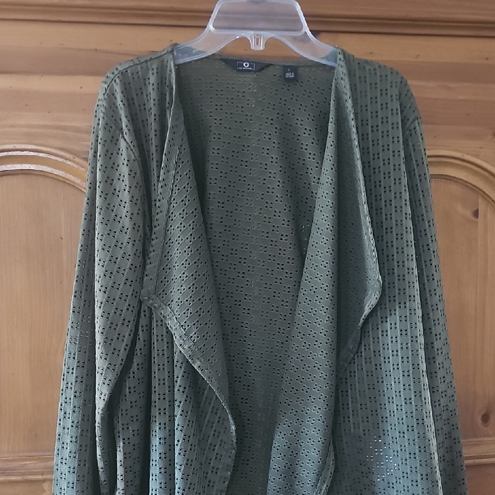 G by Guiannia Olive Open-Front Cardigan